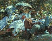 John Singer Sargent Group with Parasols France oil painting reproduction